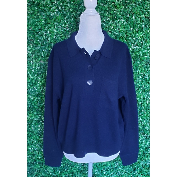 24. J.Crew Cashmere collared sweater - Picture 3 of 6